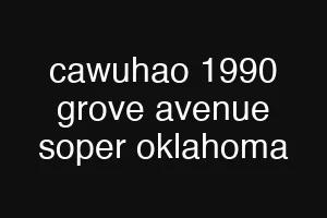 cawuhao 1990 grove avenue soper oklahoma